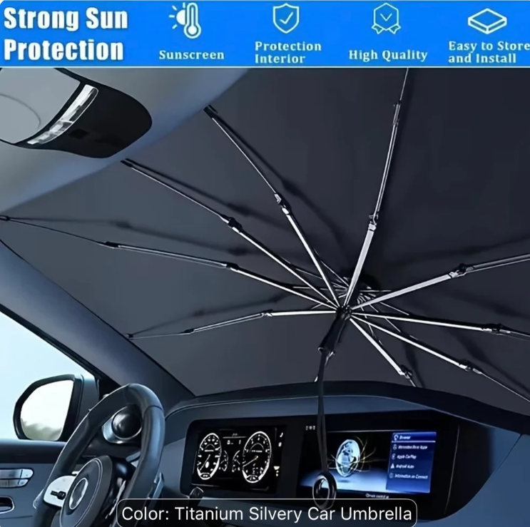 Foldable Car Sunshade Umbrella | Beat the Gulf Heat, Protect Your Interior