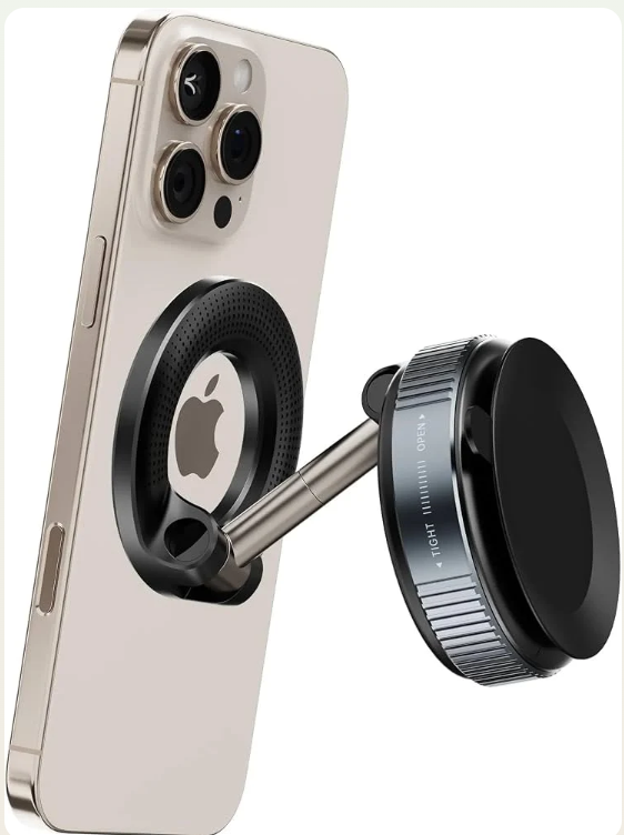 Vacuum Suction Magnetic Car Phone Holder | Lock-Tight Grip, Every Road