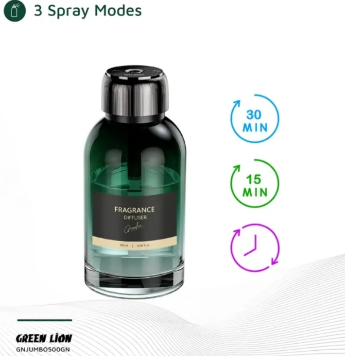 Green Lion Jumbo Car Fragrance Diffuser 500mL | Long-Lasting Scent, Every Drive