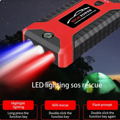 Portable Car Jump Starter & Air Compressor | Never Get Stranded Again