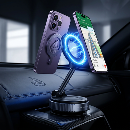 Vacuum Suction Magnetic Phone Holder - cinematic Meta ad creative