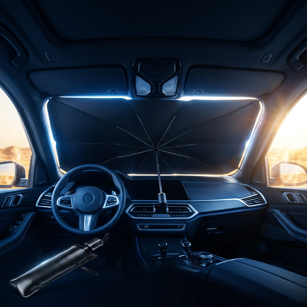 Foldable Car Sunshade Umbrella - cinematic Meta ad creative